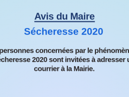 sécheresse 2020