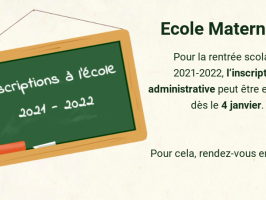 Inscription école 2021